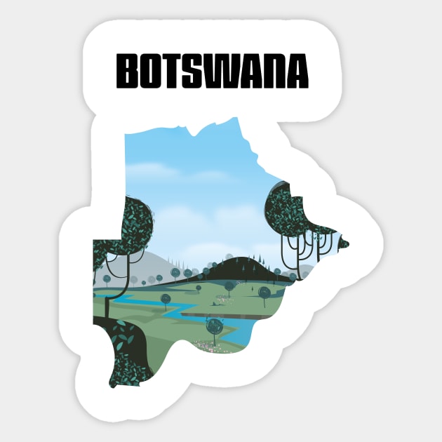 Botswana Sticker by nickemporium1